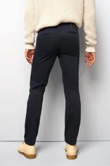 MEYER M5 Move 6502 Jersey Look Chinos - Super Stretch Organic Cotton - Navy