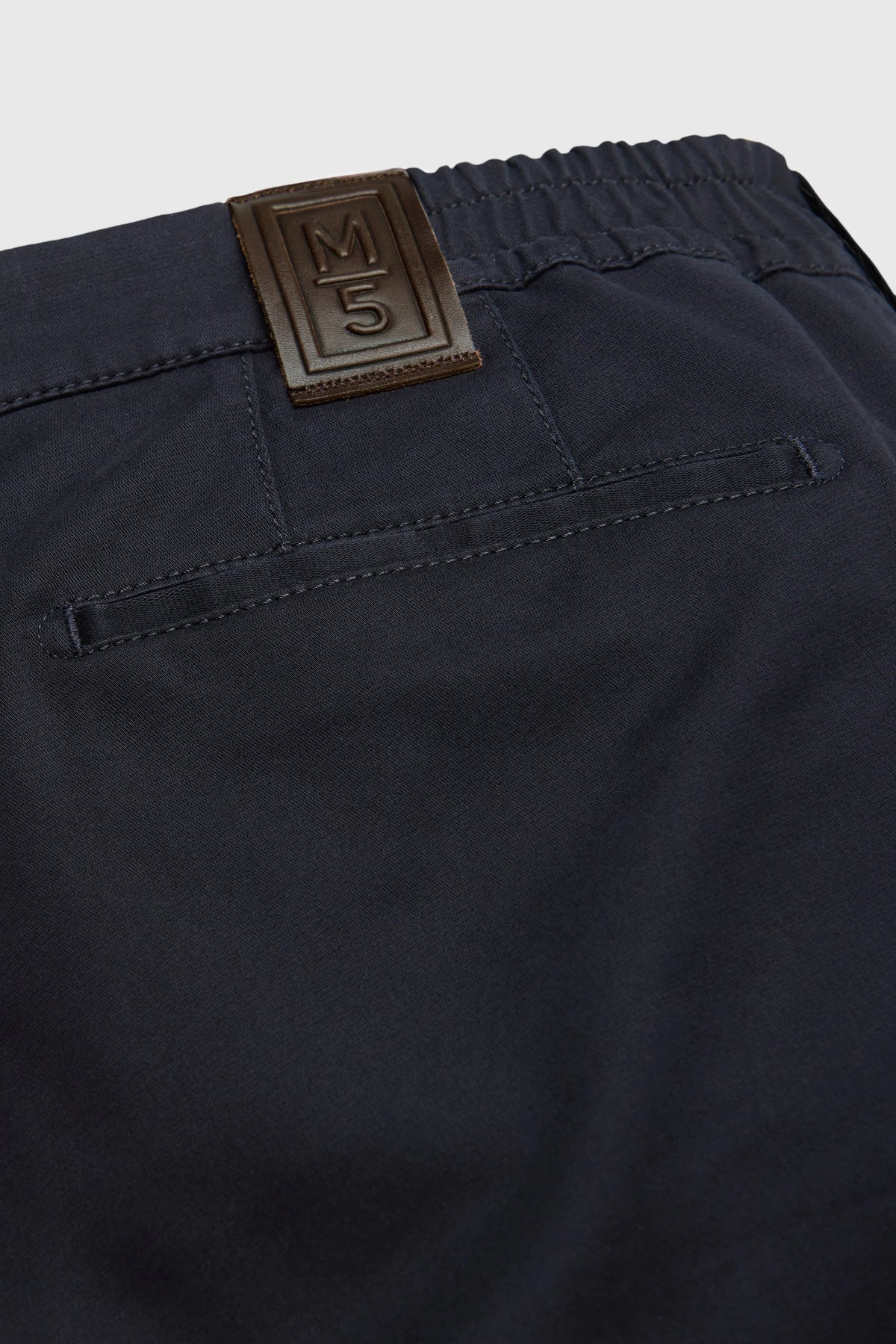 MEYER M5 Move 6502 Jersey Look Chinos - Super Stretch Organic Cotton - Navy
