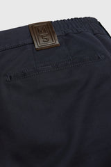 MEYER M5 Move 6502 Jersey Look Chinos - Super Stretch Organic Cotton - Navy