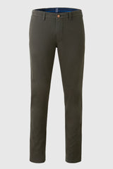MEYER M5 Move 6502 Jersey Look Chinos - Super Stretch Organic Cotton - Olive