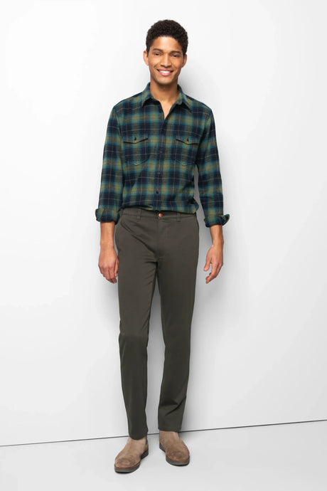 MEYER M5 Move 6502 Jersey Look Chinos - Super Stretch Organic Cotton - Olive