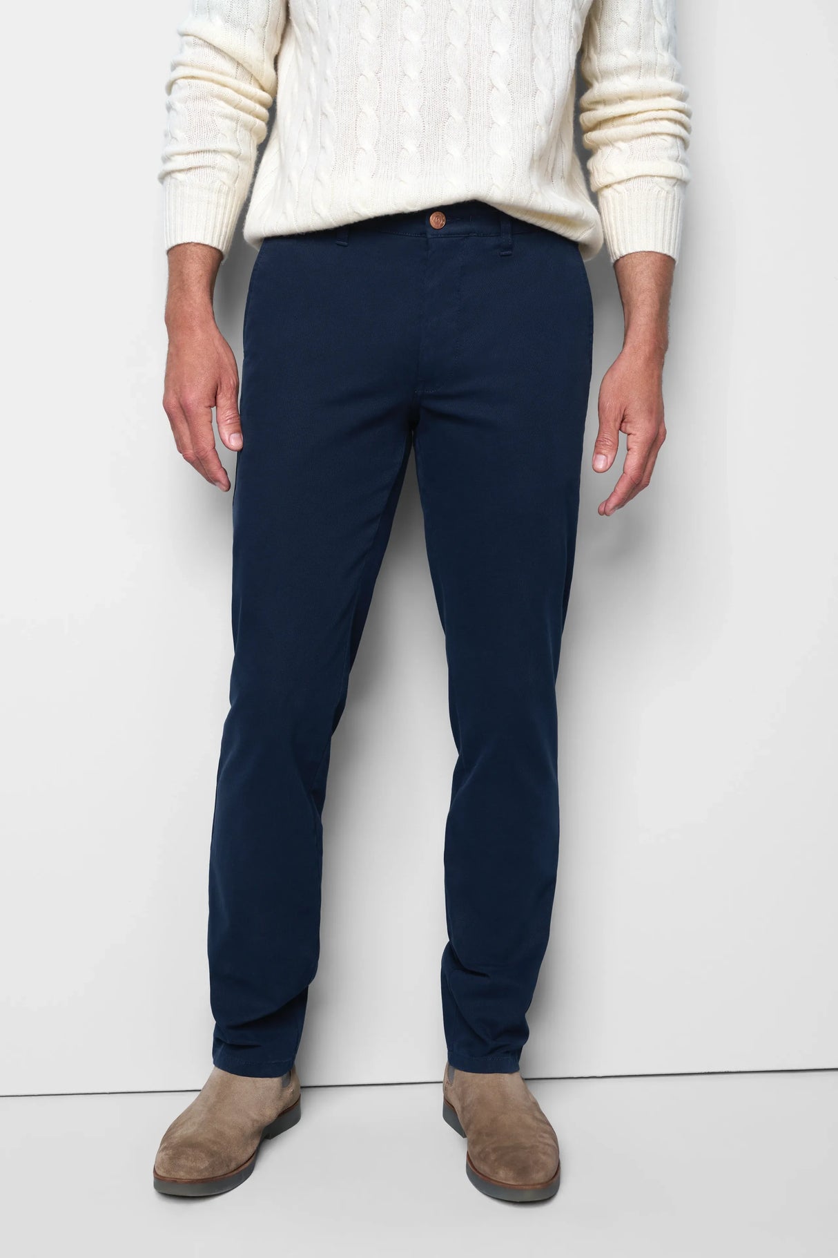 MEYER M5 Move 6514 Micro Flex Chinos - Super Stretch Organic Cotton - Navy