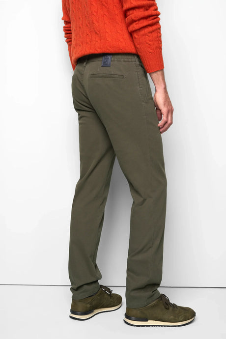 MEYER M5 Move 6514 Micro Flex Chinos - Super Stretch Organic Cotton - Olive