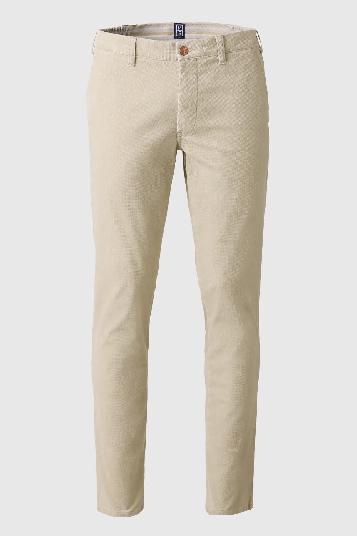 MEYER M5 Move 6598 Fancy Cord Chinos - Super Stretch Organic Cotton - Beige