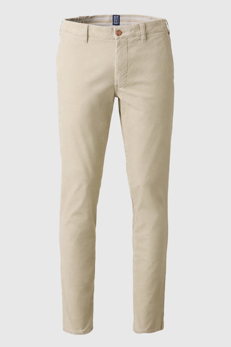 MEYER M5 Move 6598 Fancy Cord Chinos - Super Stretch Organic Cotton - Beige