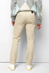 MEYER M5 Move 6598 Fancy Cord Chinos - Super Stretch Organic Cotton - Beige