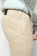 MEYER M5 Move 6598 Fancy Cord Chinos - Super Stretch Organic Cotton - Beige