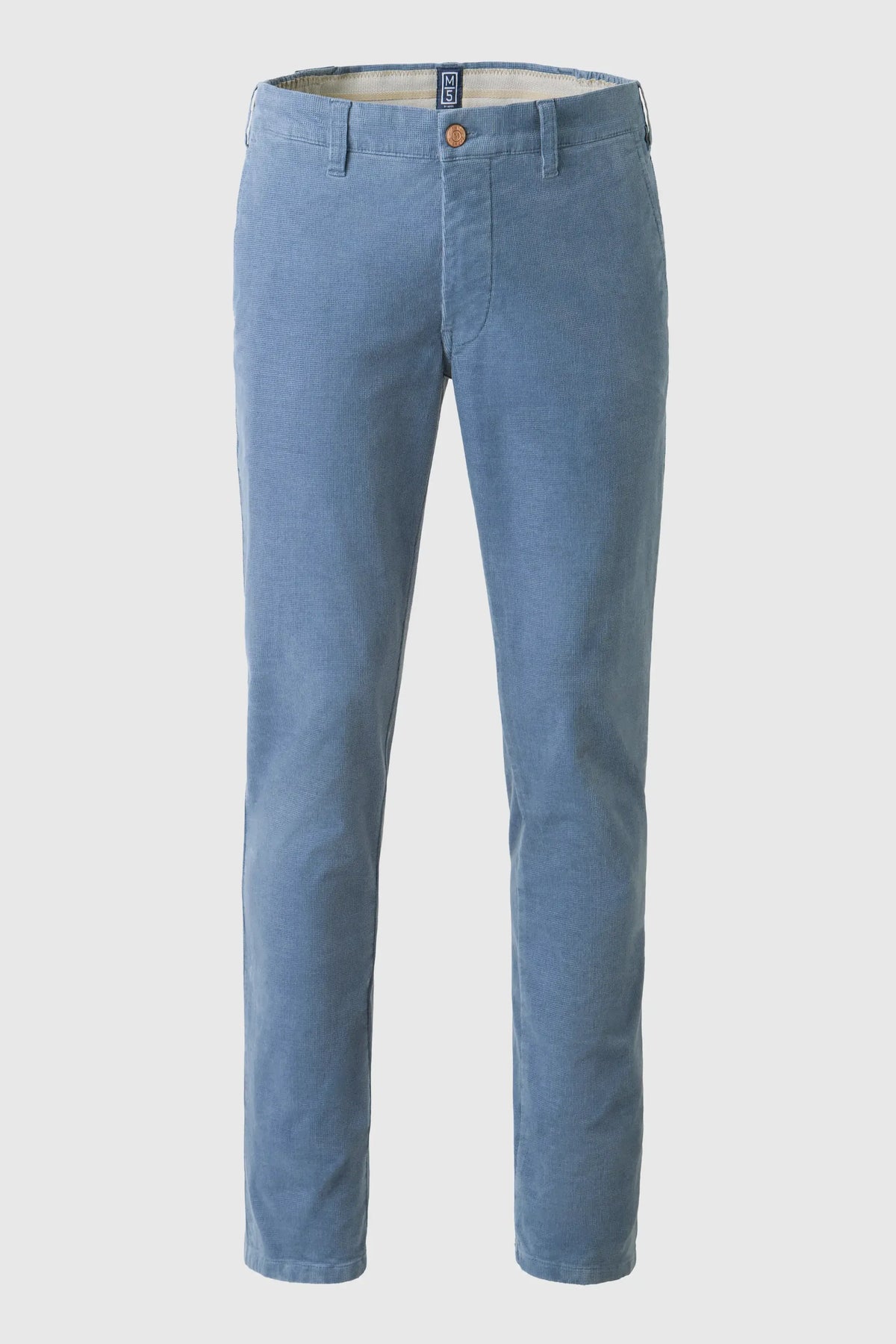 MEYER M5 Move 6598 Fancy Cord Chinos - Super Stretch Organic Cotton - Blue