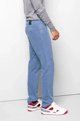 MEYER M5 Move 6598 Fancy Cord Chinos - Super Stretch Organic Cotton - Blue