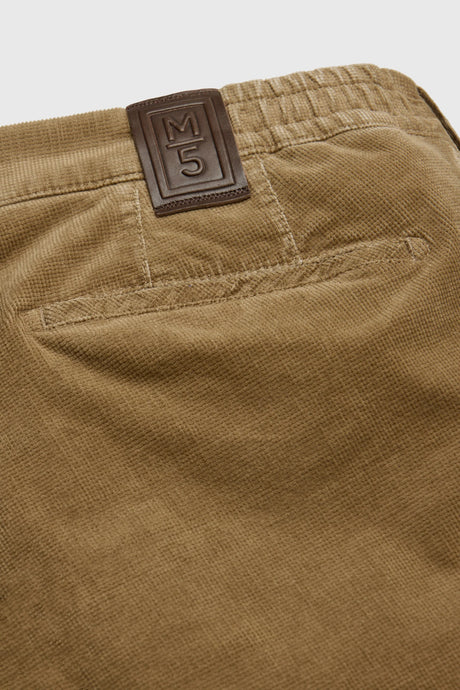 MEYER M5 Move 6598 Fancy Cord Chinos - Super Stretch Organic Cotton - Camel