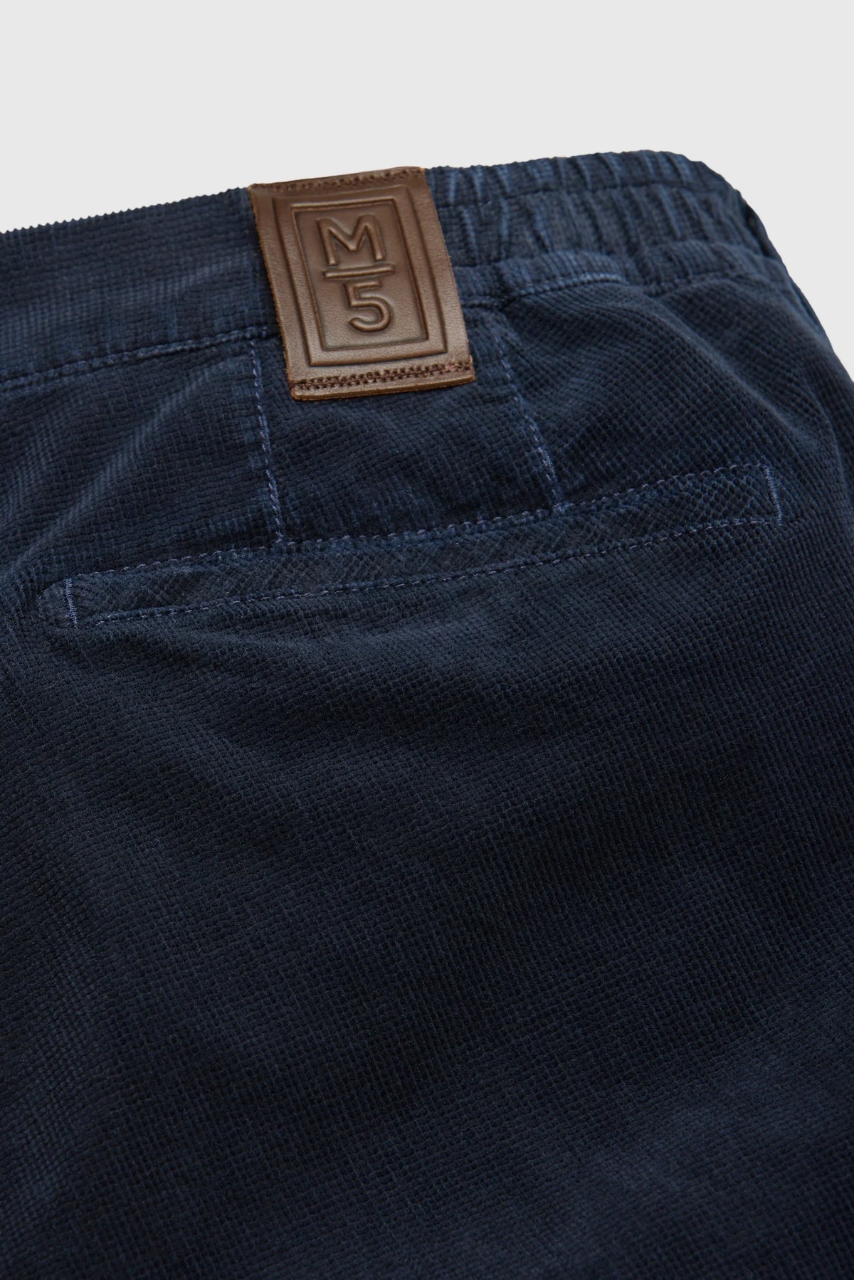 MEYER M5 Move 6598 Fancy Cord Chinos - Super Stretch Organic Cotton - Navy