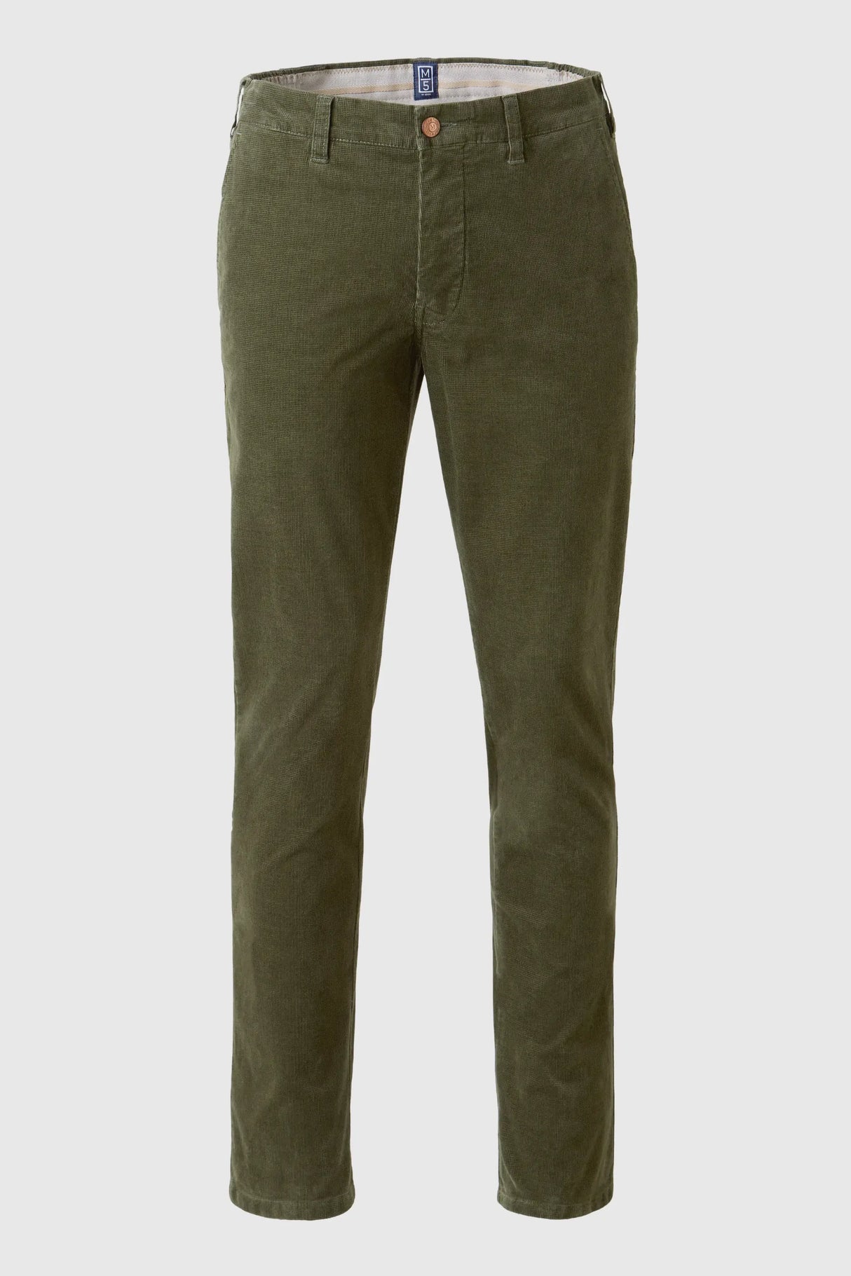 MEYER M5 Move 6598 Fancy Cord Chinos - Super Stretch Organic Cotton - Olive