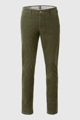MEYER M5 Move 6598 Fancy Cord Chinos - Super Stretch Organic Cotton - Olive