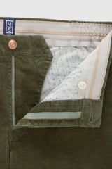 MEYER M5 Move 6598 Fancy Cord Chinos - Super Stretch Organic Cotton - Olive