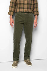 MEYER M5 Move 6598 Fancy Cord Chinos - Super Stretch Organic Cotton - Olive