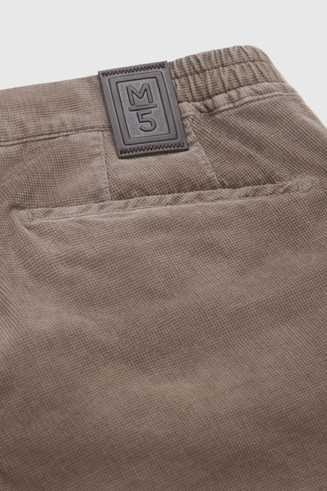 MEYER M5 Move 6598 Fancy Cord Chinos - Super Stretch Organic Cotton - Stone