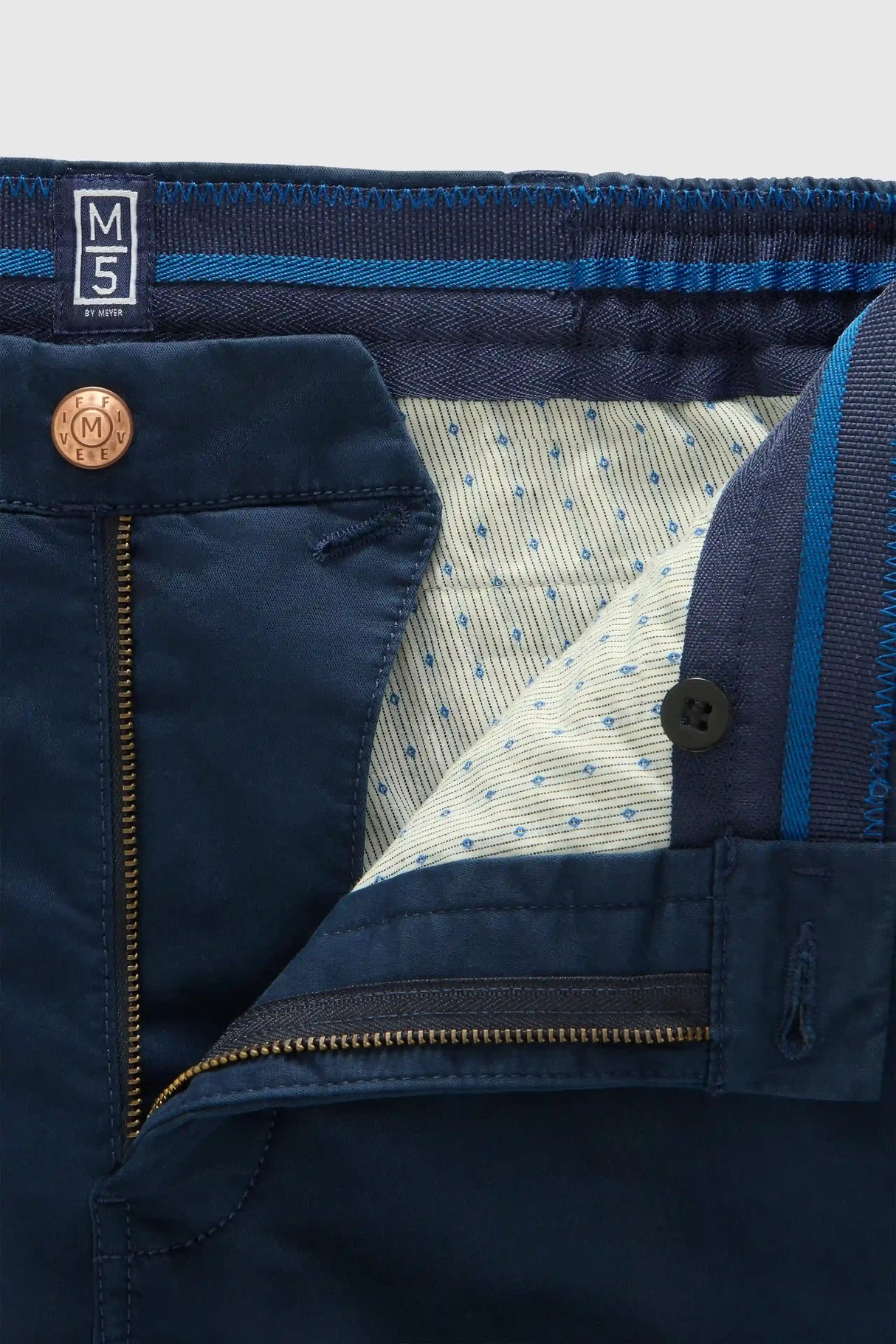 MEYER M5 Shorts - 6024 Modern Fit - Super Stretch Organic Cotton - Navy