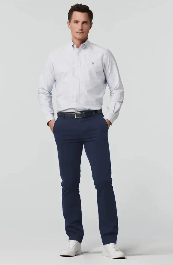 20% OFF - MEYER Roma Trousers - 316 Luxury Cotton Chinos - Blue - Size: 36 REG