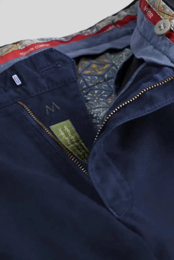 20% OFF - MEYER Roma Trousers - 316 Luxury Cotton Chinos - Blue - Size: 36 REG