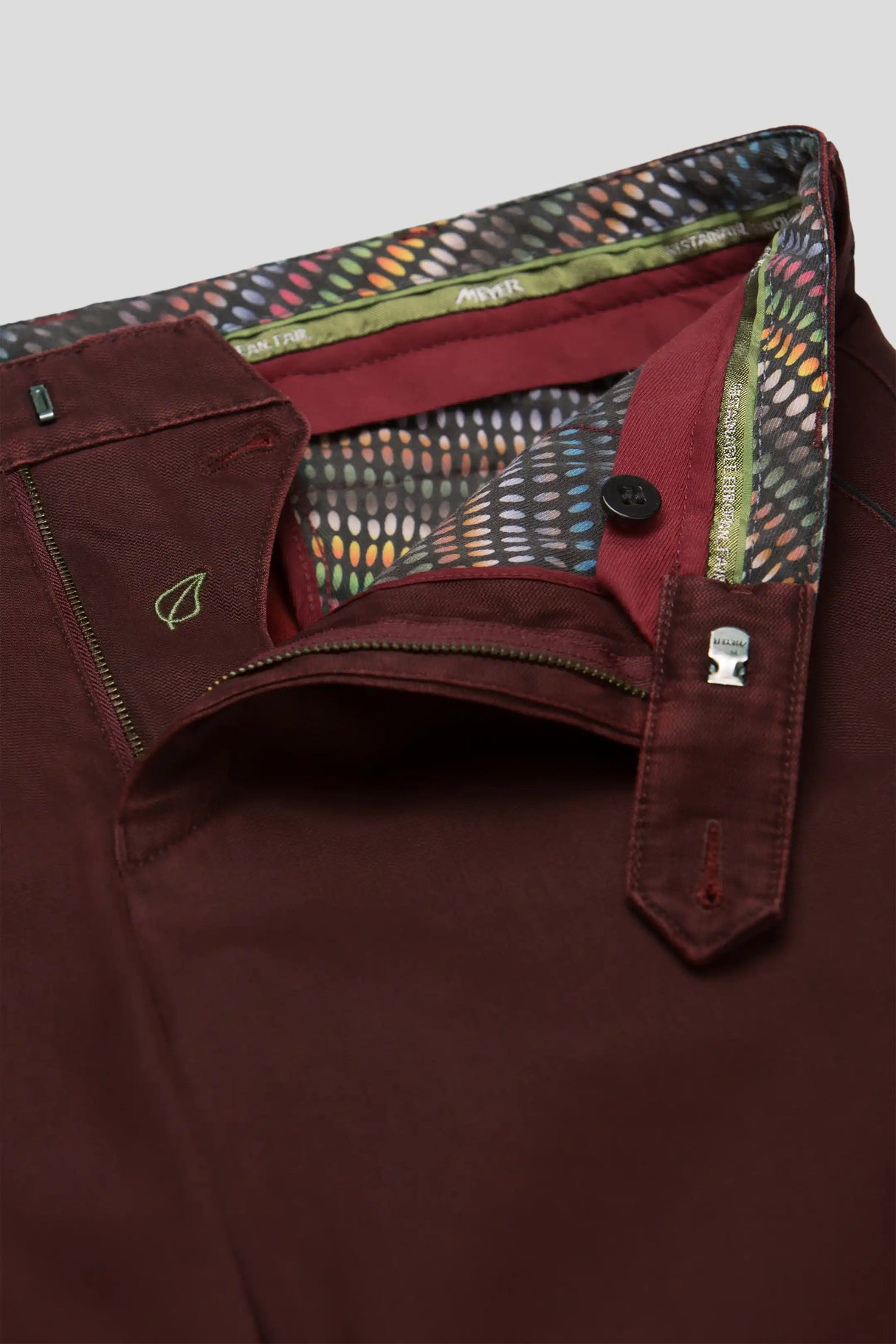 MEYER New York Trousers - 5617 Fine Texture Chinos - Bordeaux Meyer