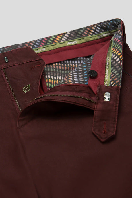 MEYER New York Trousers - 5617 Fine Texture Chinos - Bordeaux Meyer