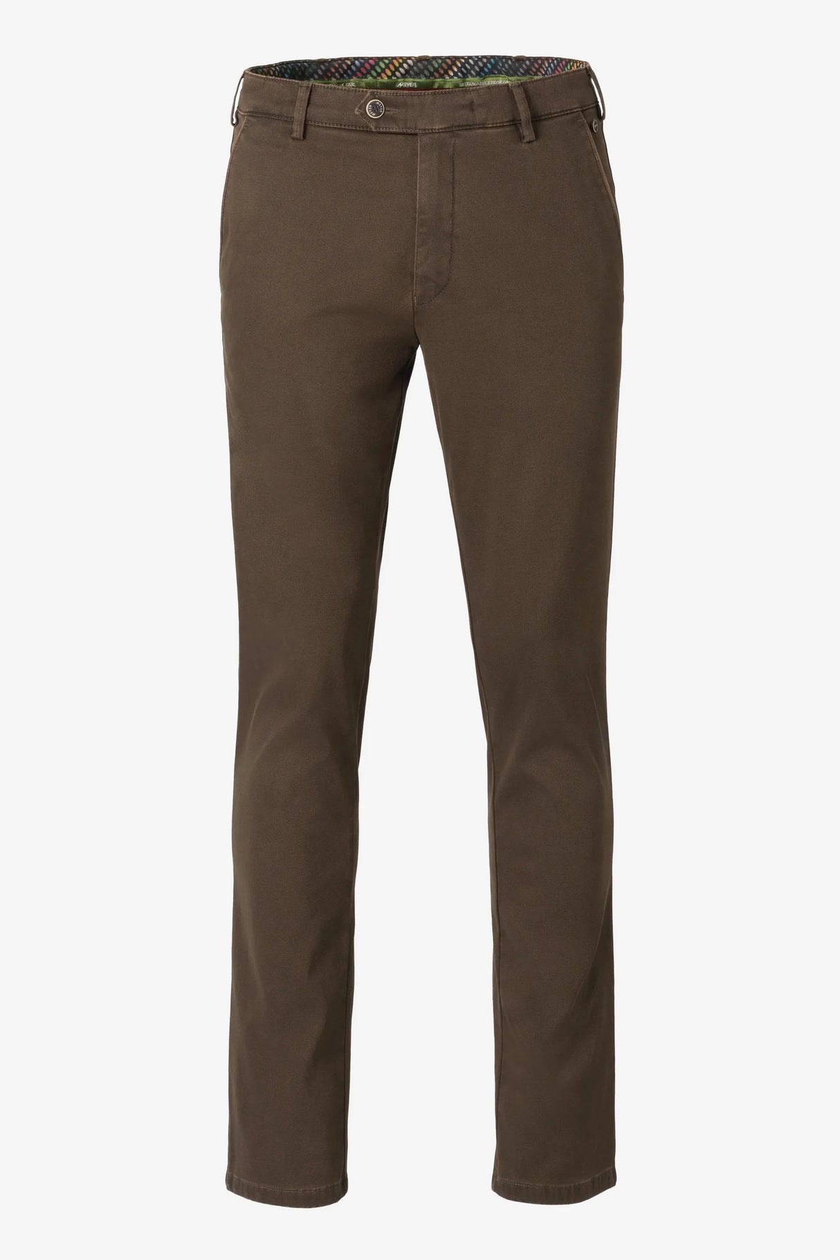 MEYER New York Trousers - 5617 Fine Texture Chinos - Brown