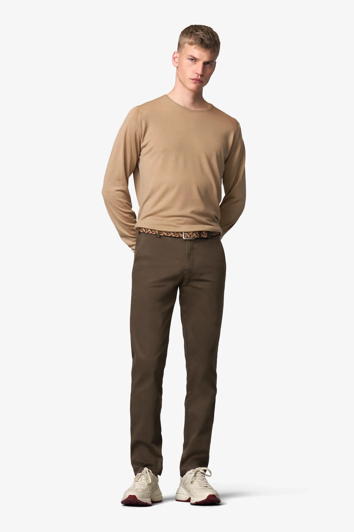 MEYER New York Trousers - 5617 Fine Texture Chinos - Brown