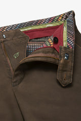 MEYER New York Trousers - 5617 Fine Texture Chinos - Brown