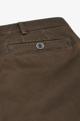 MEYER New York Trousers - 5617 Fine Texture Chinos - Brown