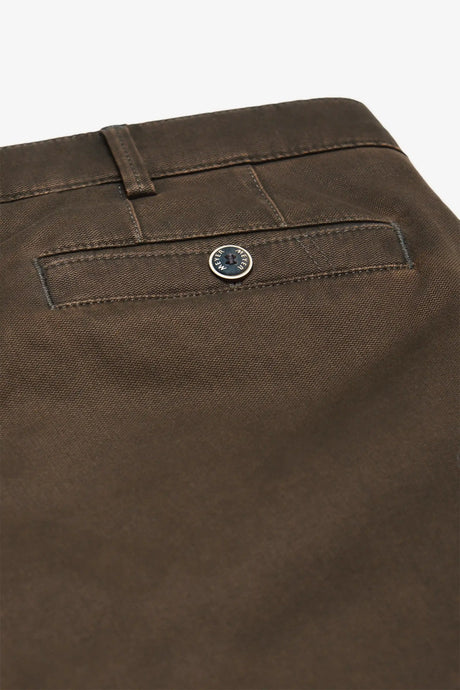 MEYER New York Trousers - 5617 Fine Texture Chinos - Brown