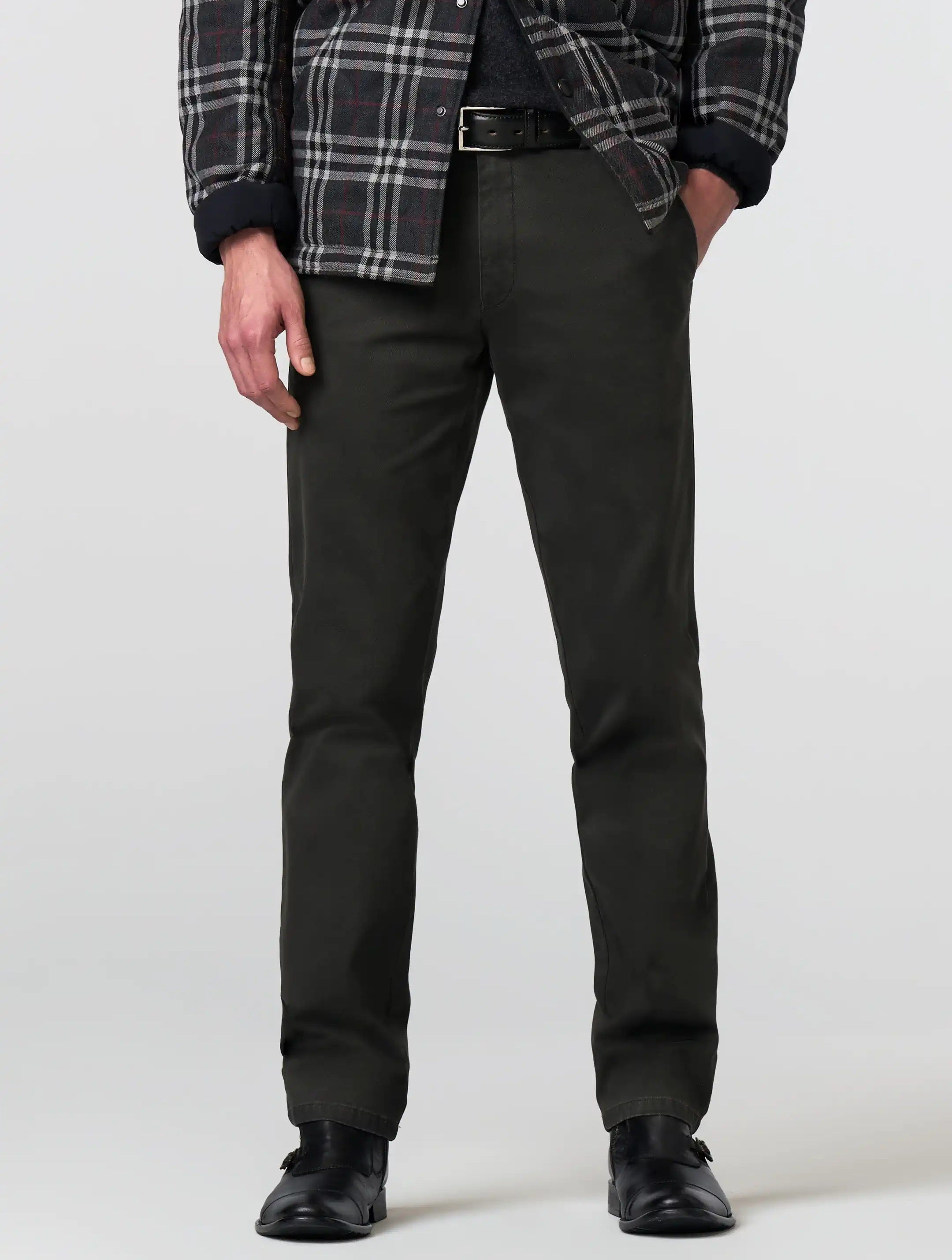 MEYER New York Trousers - 5617 Fine Texture Chinos - Charcoal