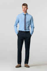 MEYER New York Trousers - 5617 Fine Texture Chinos - Navy Meyer
