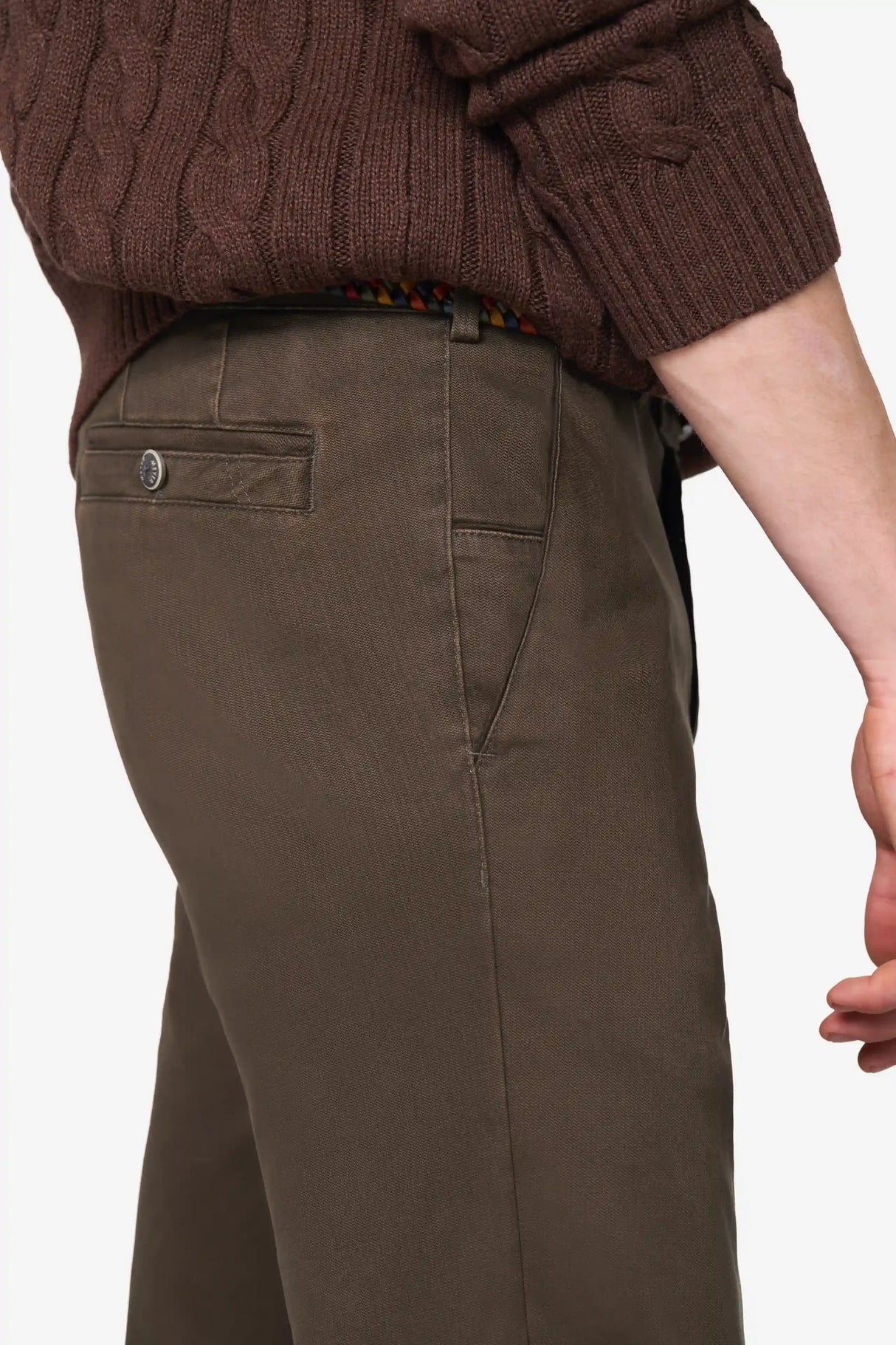 MEYER New York Trousers - 5617 Fine Texture Chinos - Stone
