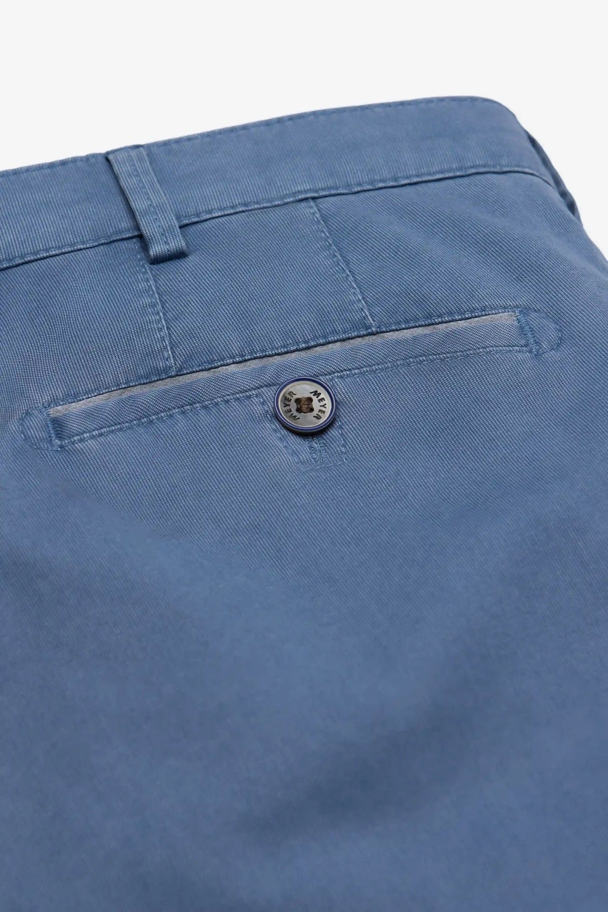 MEYER Roma Comfort Fit Chinos – 5080 Organic Cotton Stretch – Mid Blue