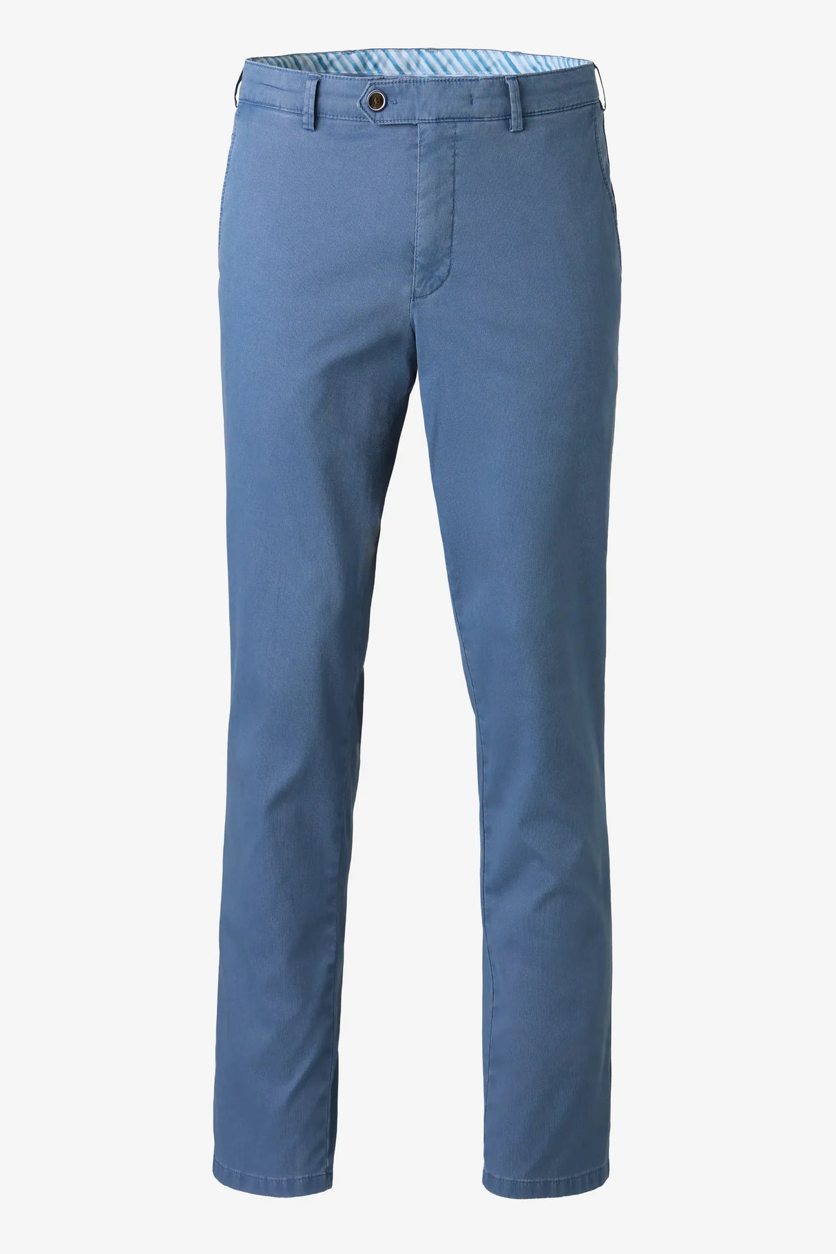 MEYER Roma Comfort Fit Chinos – 5080 Organic Cotton Stretch – Mid Blue