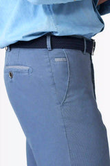 MEYER Roma Comfort Fit Chinos – 5080 Organic Cotton Stretch – Mid Blue