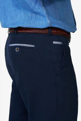 MEYER Roma Comfort Fit Chinos – 5080 Organic Cotton Stretch – Navy