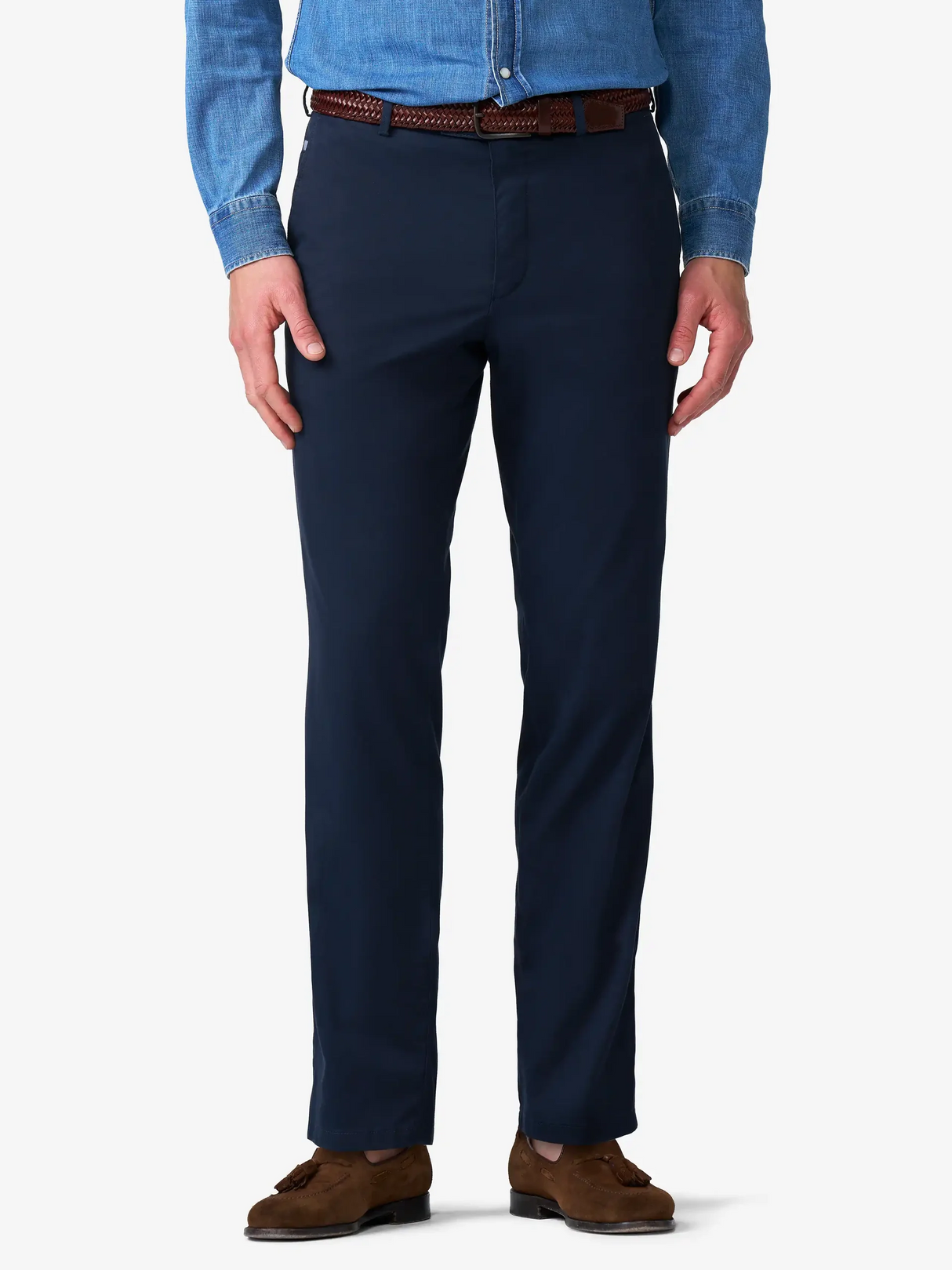 MEYER Roma Comfort Fit Chinos – 5080 Organic Cotton Stretch – Navy