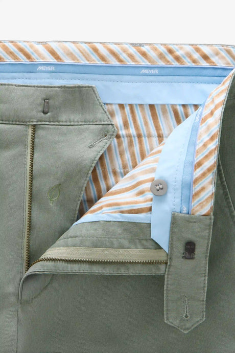 MEYER Roma Comfort Fit Chinos – 5080 Organic Cotton Stretch – Olive