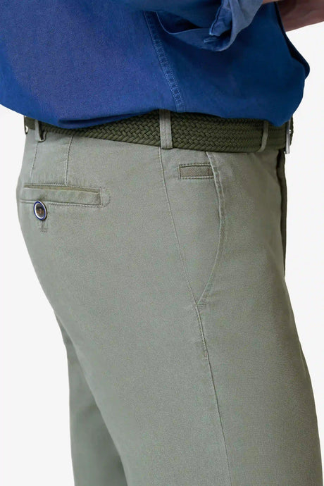 MEYER Roma Comfort Fit Chinos – 5080 Organic Cotton Stretch – Olive
