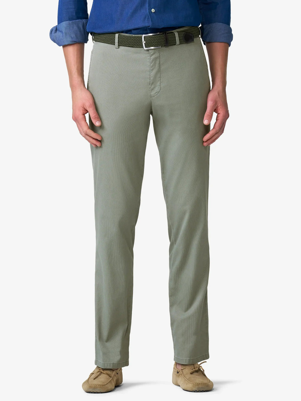 MEYER Roma Comfort Fit Chinos – 5080 Organic Cotton Stretch – Olive