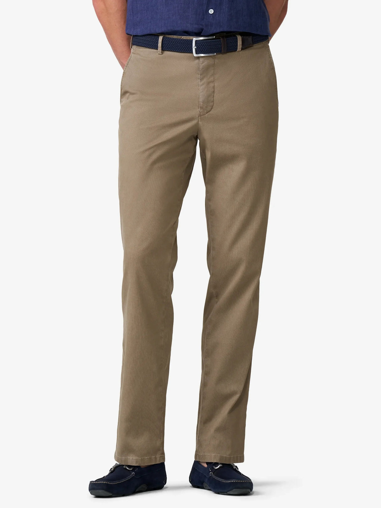 MEYER Roma Comfort Fit Chinos – 5080 Organic Cotton Stretch – Sand