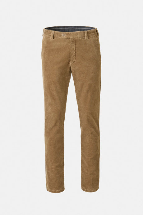 MEYER Roma Corduroy Chinos - 3708 Organic Cotton Stretch - Cappuccino