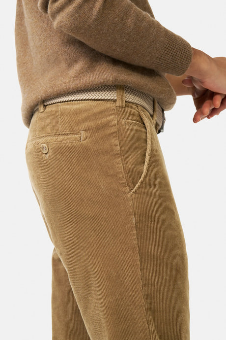 MEYER Roma Corduroy Chinos - 3708 Organic Cotton Stretch - Cappuccino