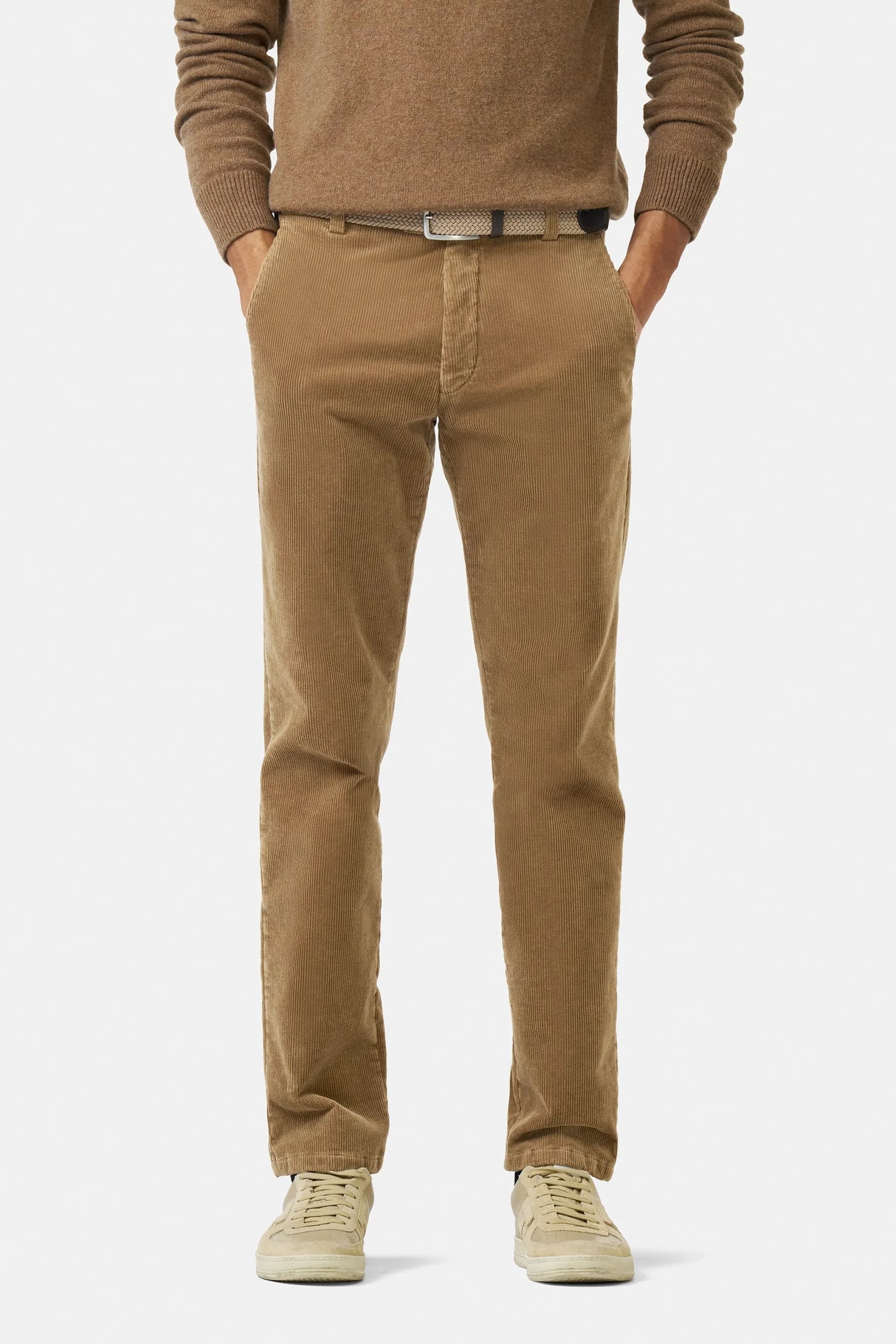 MEYER Roma Corduroy Chinos - 3708 Organic Cotton Stretch - Cappuccino