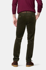 MEYER Roma Corduroy Chinos - 3708 Organic Cotton Stretch - Dark Green