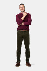 MEYER Roma Corduroy Chinos - 3708 Organic Cotton Stretch - Dark Green