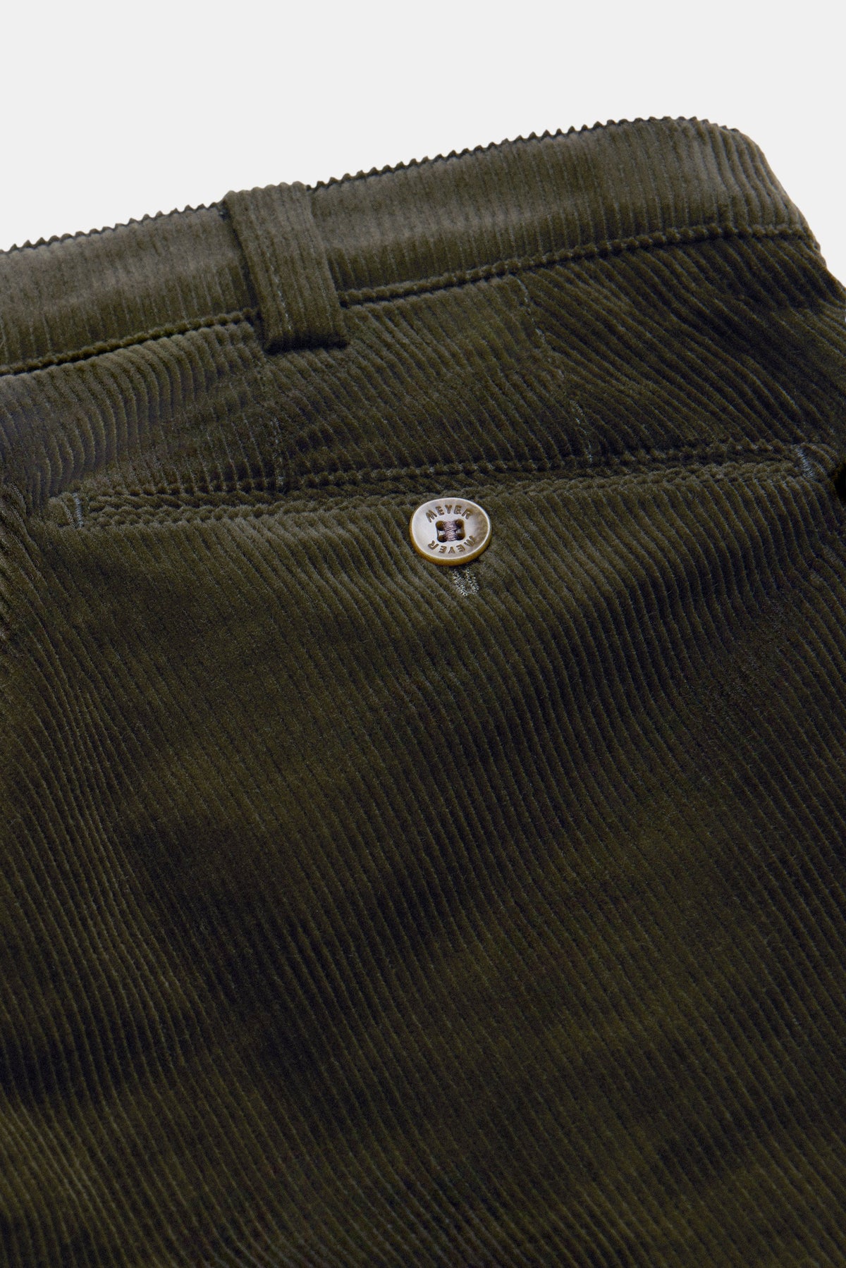 MEYER Roma Corduroy Chinos - 3708 Organic Cotton Stretch - Dark Green