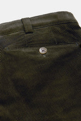 MEYER Roma Corduroy Chinos - 3708 Organic Cotton Stretch - Dark Green