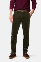 MEYER Roma Corduroy Chinos - 3708 Organic Cotton Stretch - Dark Green